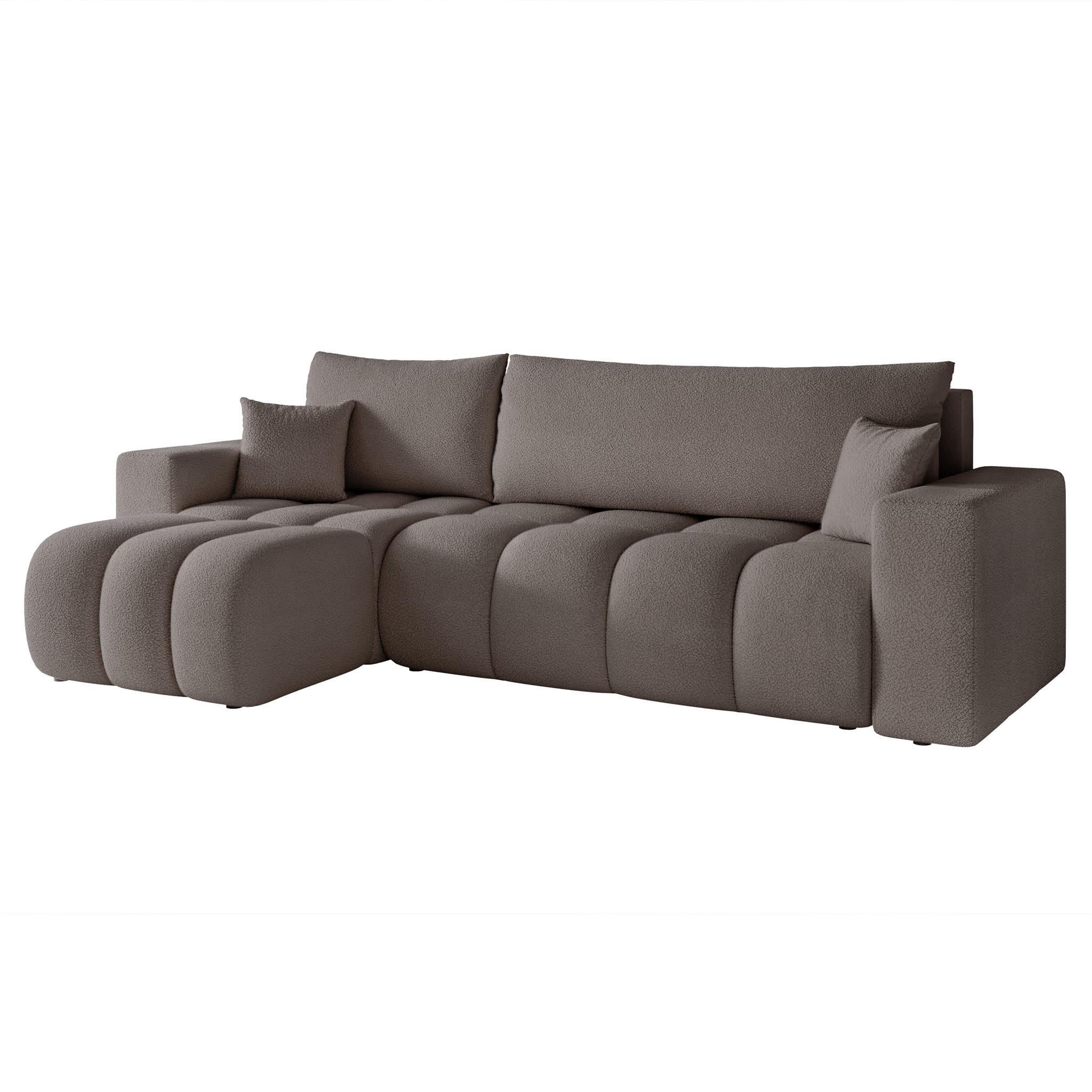 ECKSOFA Anabel Mit Schlaffunktion - Dunkelgrau, Holzwerkstoff/Textil (248/145cm) - Fun Möbel
