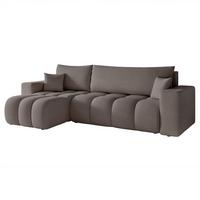ECKSOFA Anabel Mit Schlaffunktion - Dunkelgrau, Holzwerkstoff/Textil (248/145cm) - Fun Möbel