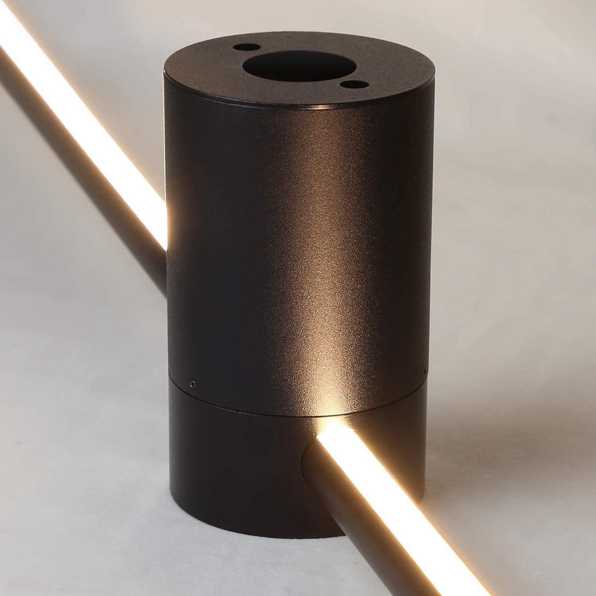 LED-WANDLEUCHTE Luminol 100/6/10 cm - Schwarz, Metall (6/10/100cm) - ZMH