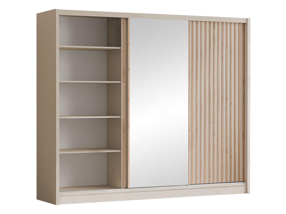 SCHWEBETÜRENSCHRANK London Lux 250 - Kaschmir, Holzwerkstoff (250/215/60cm) - MIRJAN24