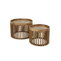 COUCHTISCH LANI 2ER SET Braun Mango - Braun, Mangoholz/Holz (65/65/40cm) - KAWOLA