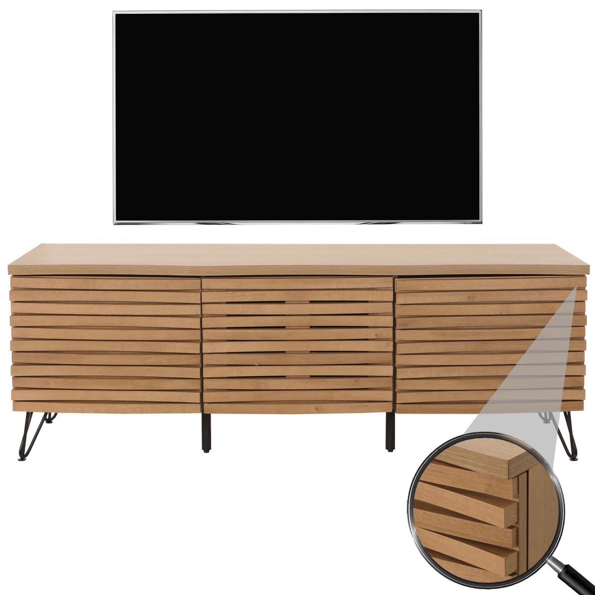 TV-RACK Beige - Beige, Holzwerkstoff (142/52/44cm) - MCW