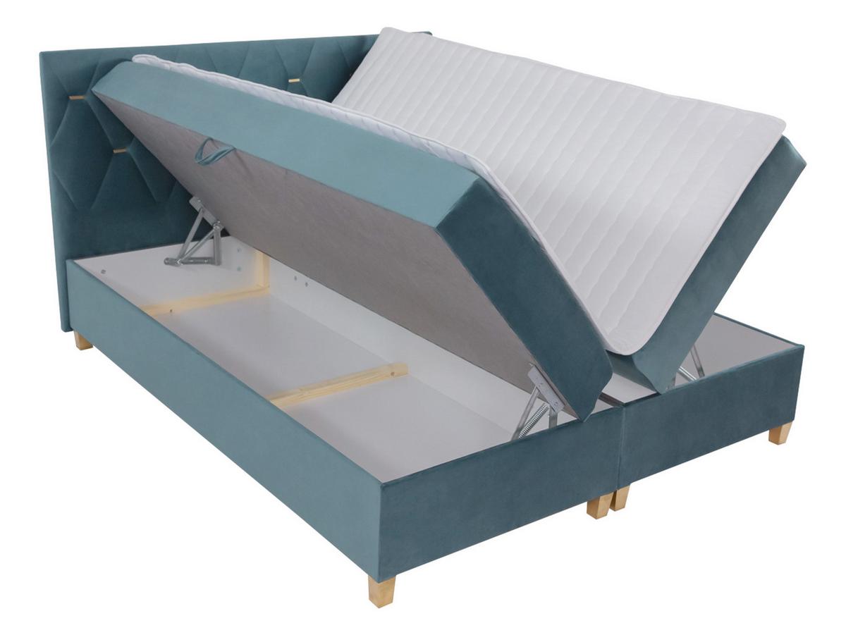 BOXBETT Inez - H3 - Blau, Holz (160/200cm) - MIRJAN24