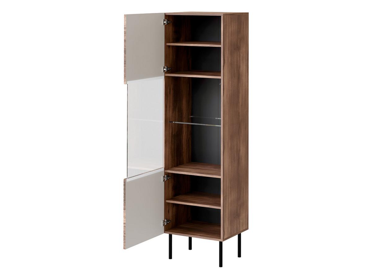 STANDVITRINE Art Deco Cashmere 51 - Kaschmir, Holzwerkstoff/Metall (51/187/42cm) - MIRJAN24