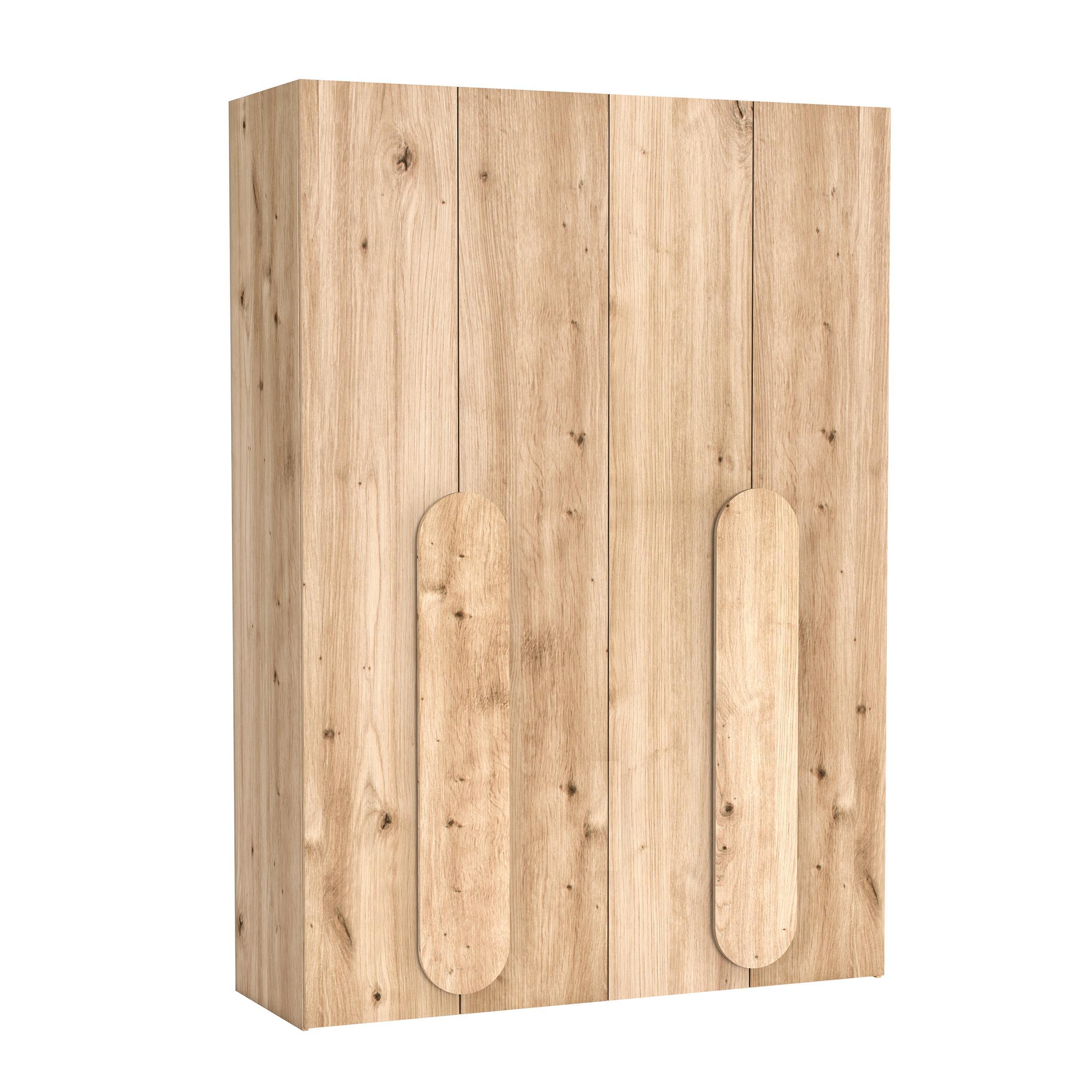FALTTÜRENSCHRANK Omodeo 170 cm breit in Artisan-Eiche – mit WingLine-Falttüren - Eiche Artisan, Holzwerkstoff (170/240/58cm) - AX Living