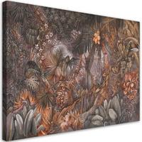 WANDBILD tiefer dschungel - Grau, Textil (60/40cm) - Feeby