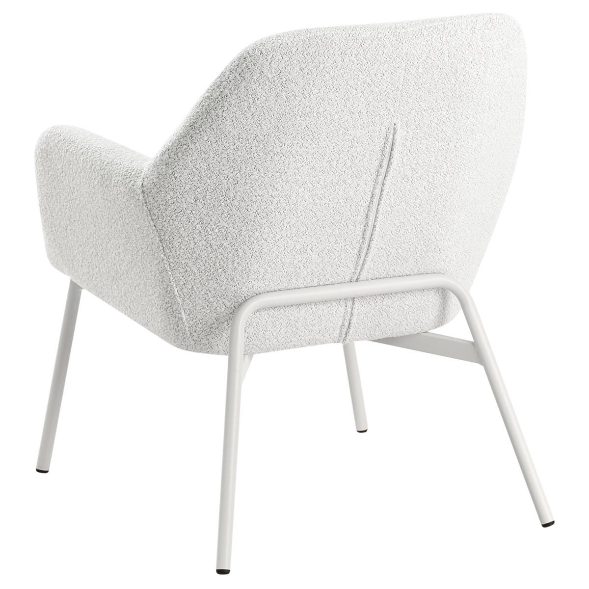 SESSEL Cremeweiß Jabro - Weiß, Textil (65/78/70cm) - Beliani