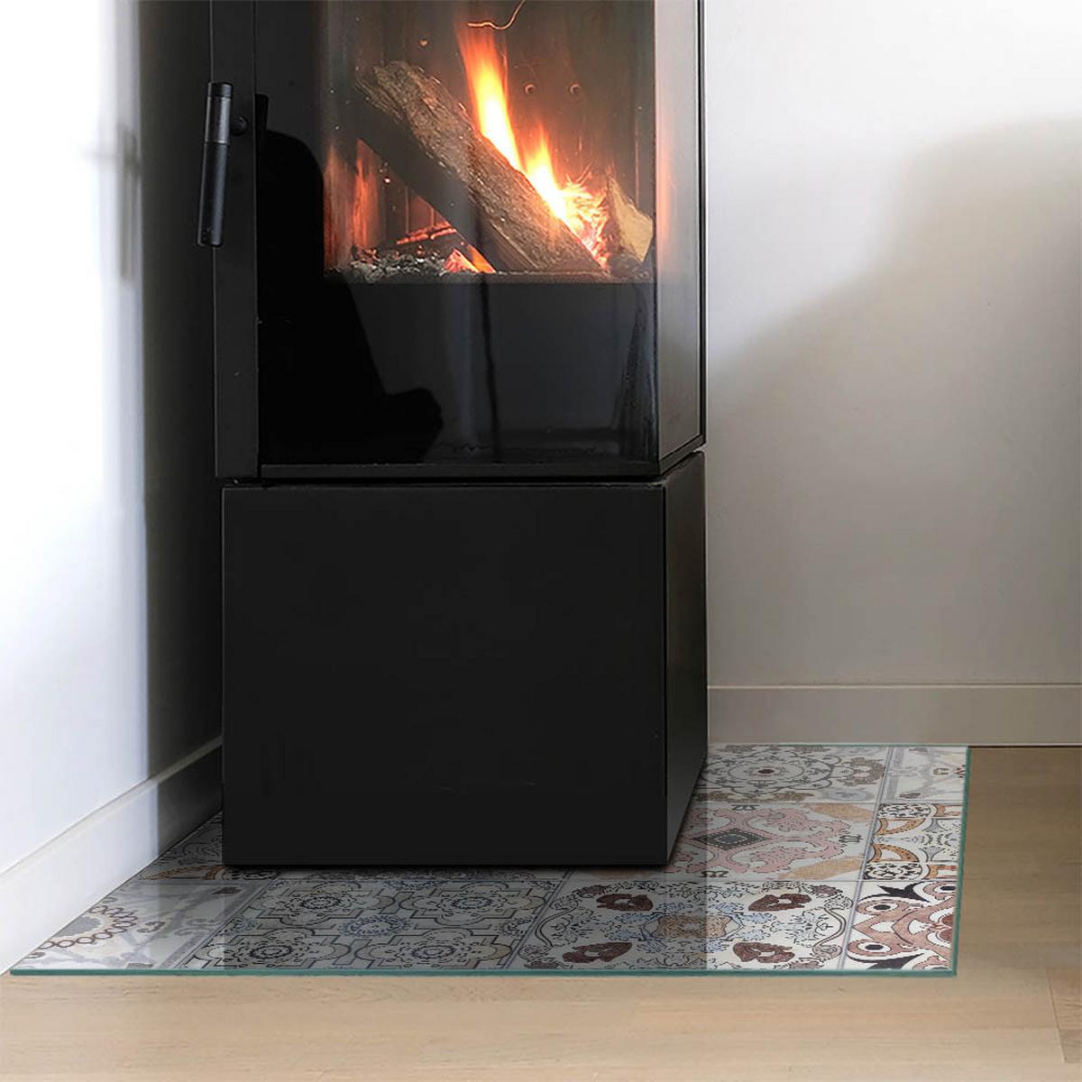 GLASPLATTE für Kamin 60x60 cm - Grau, Glas (60/60/0.4cm) - TULUP