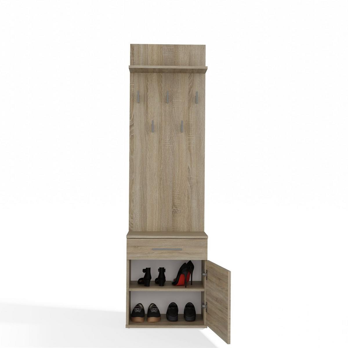 SCHUHSCHRANK Sonoma 50/180/35 - Sonoma Eiche, Holzwerkstoff (50/180/35cm) - RAUMHIRSCH FURNITURE