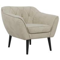 SESSEL PIRS - Beige Velvet - Schwarze Beine - Beige/Schwarz, Holzwerkstoff/Textil (80/75/74cm) - MKS