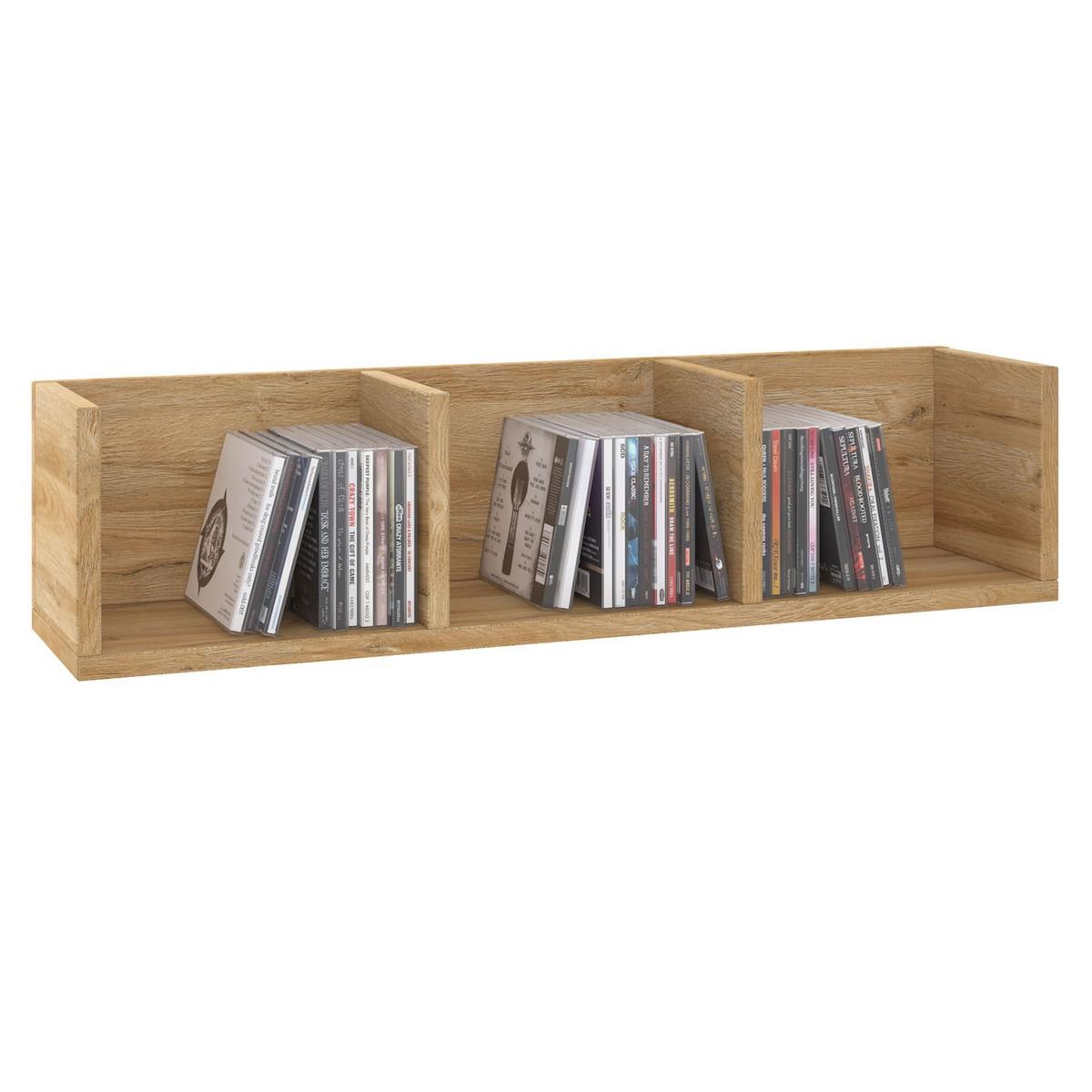 CD/DVD- REGAL STARS Wildeiche - Wildeiche, Holzwerkstoff (75/18/18cm) - CARO-Möbel
