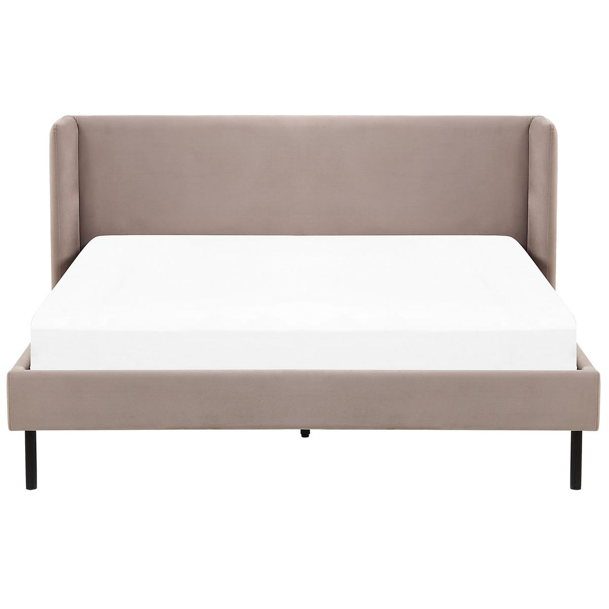 POLSTERBETT 160/200cm Taupe Arette - Taupe, Textil (160/200cm) - Beliani