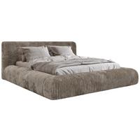 POLSTERBETT TILBEA CLASSIC 180/200 - Hellbraun Cordstoff - Pocket-Matratze - Hellbraun, Textil (180/200cm) - MKS