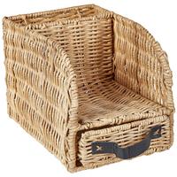 SCHREIBTISCH-ORGANIZER Rattan Naturfarben Malpelo - Naturfarben, Naturmaterialien (14/14/16cm) - Beliani