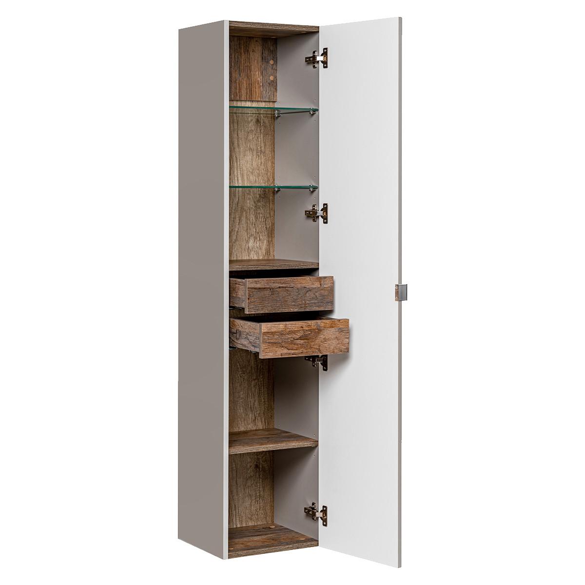 BADMÖBEL 80cm Éros 2er-Set Taupe - Taupe, Holzwerkstoff (80/48/46cm) - Petits-meubles