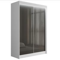 KLEIDERSCHRANK PEKA mit LED - 120 cm - Weiß|Grau - Weiß/Grau, Holzwerkstoff (120/215/61cm) - ALTDECOR