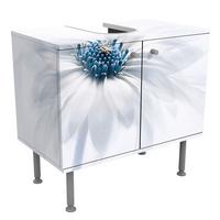 WASCHBECKENUNTERSCHRANK Gänseblümchen in Blau 60/55/35 cm - Weiß, Holzwerkstoff (60/55/35cm) - Bilderwelten