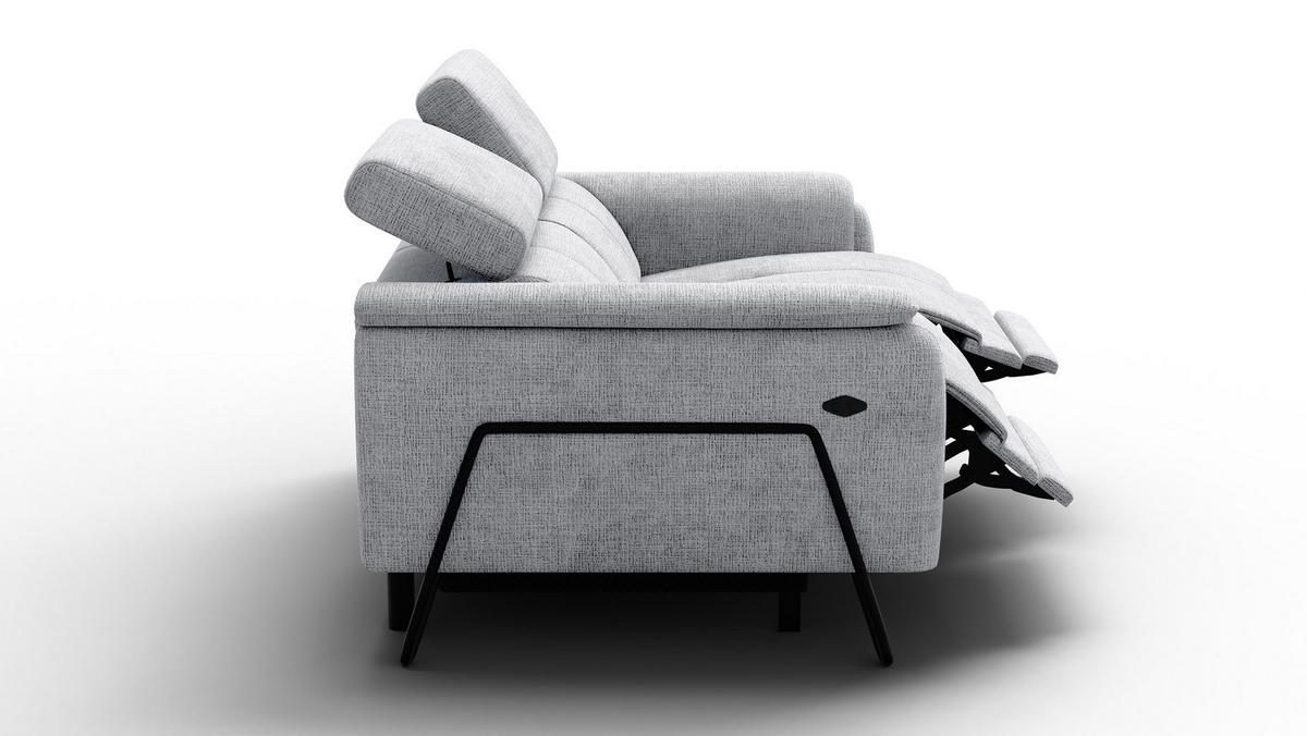 RELAXSOFA RODEN 2-Sitzer, hellgrau - Hellgrau, Holz/Textil (152/82/103cm) - Wozimo