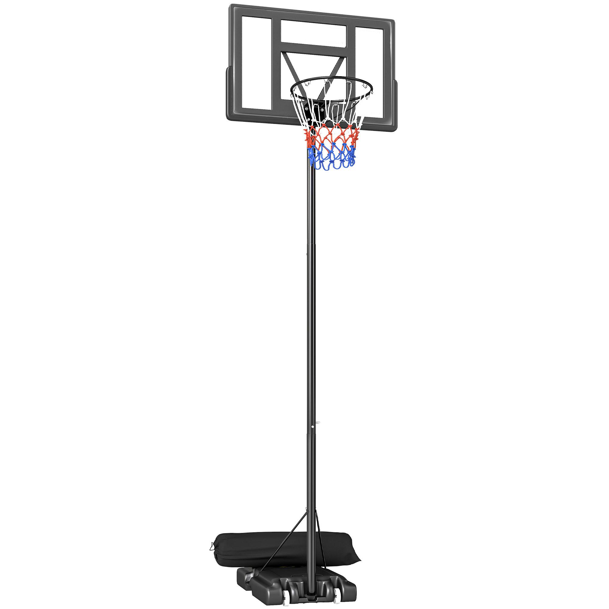 BASKETBALLSTÄNDER Stahl PE Schwarz - Schwarz, Metall (70/110cm) - SPORTNOW