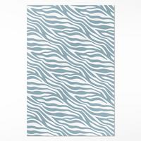 TEPPICH 100x150 cm Abstrakte Boho-Wellen in Pastellblau - Blau, Kunststoff (100/150cm) - Wallfluent