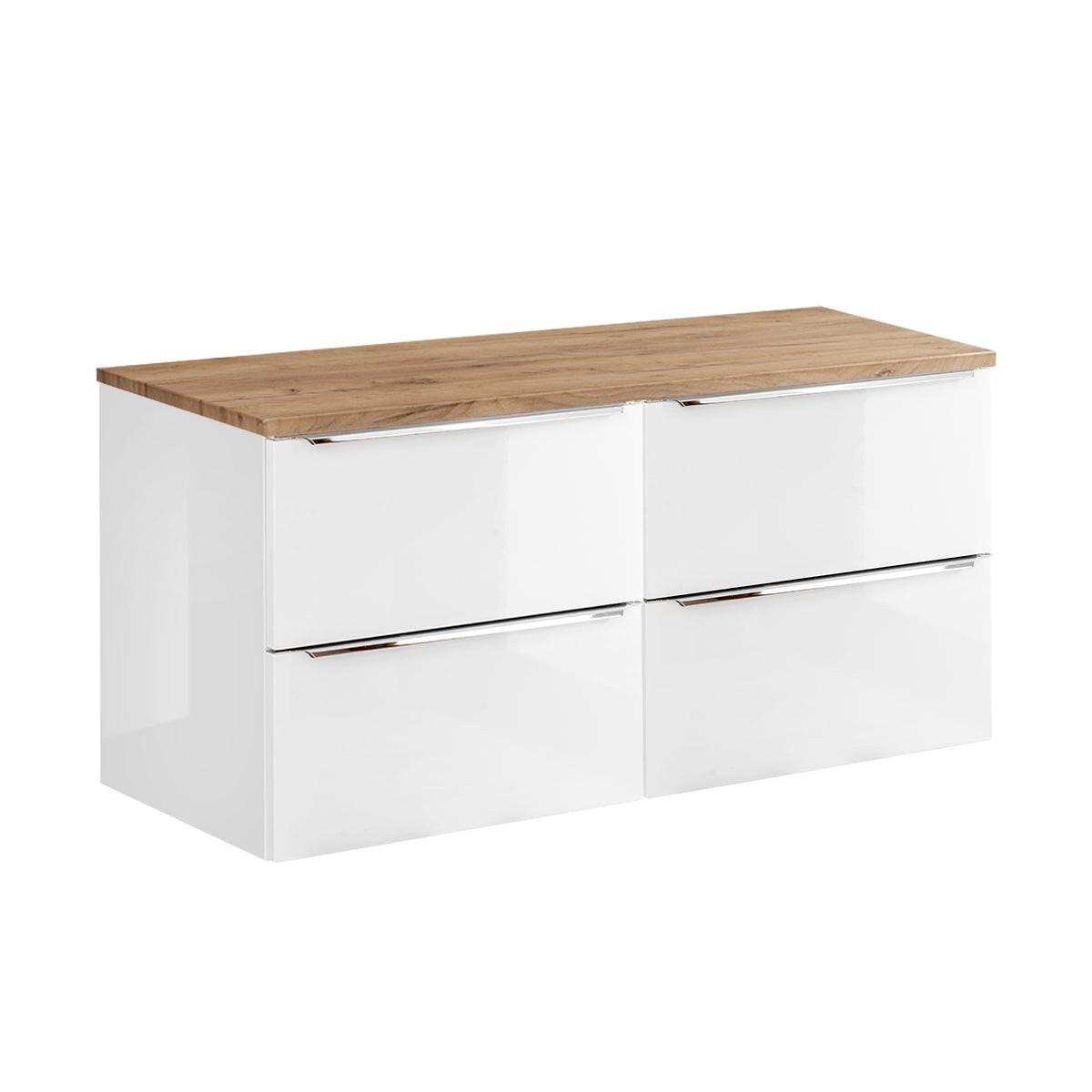 WASCHTISCHUNTERSCHRANK 120.4cm April Weiß - Weiß, Holzwerkstoff (120.4/59/46cm) - Petits-meubles