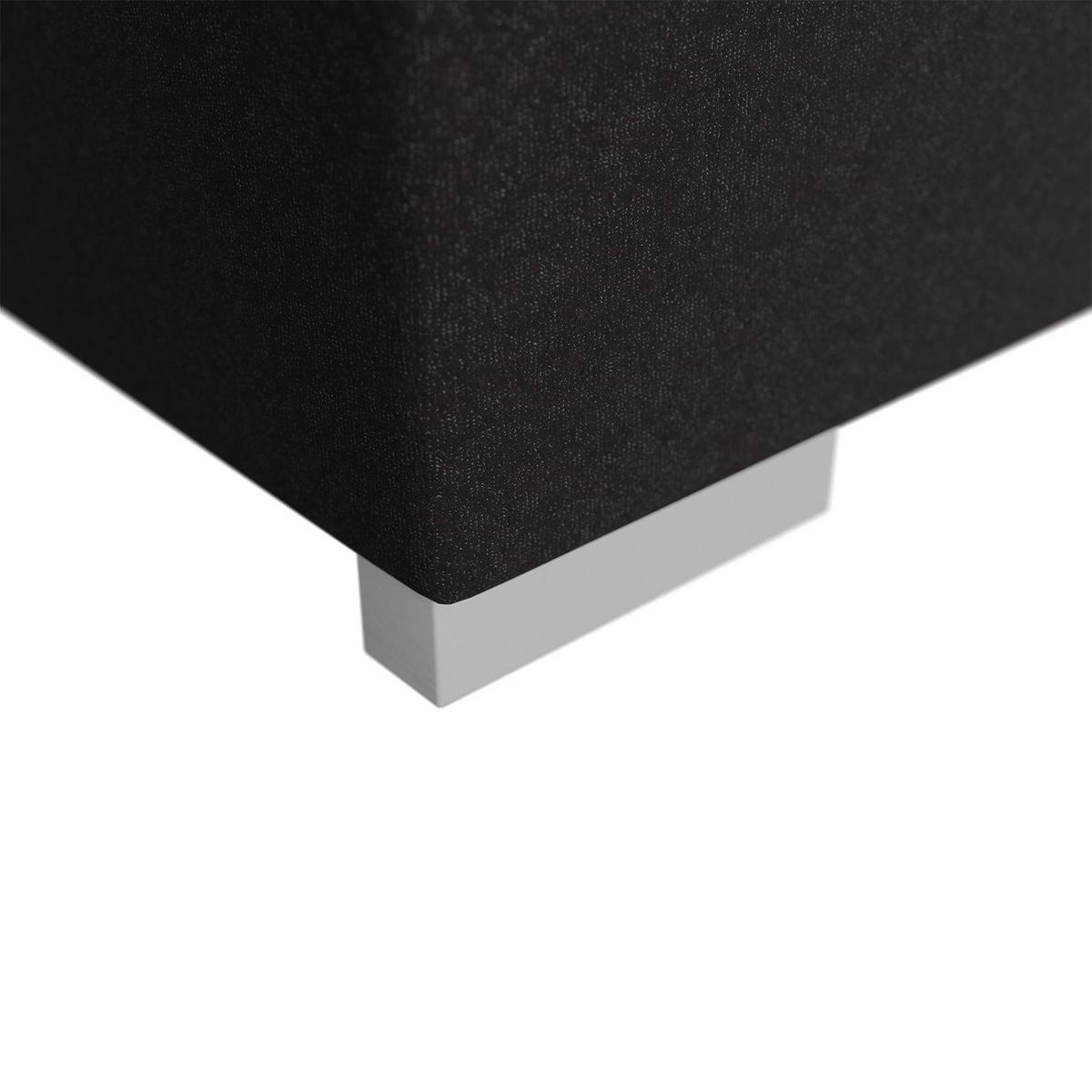 BOXBETT Seattle schwarz 180x200 cm Malmo-Stoff - Schwarz, Textil (180/200cm) - Juskys