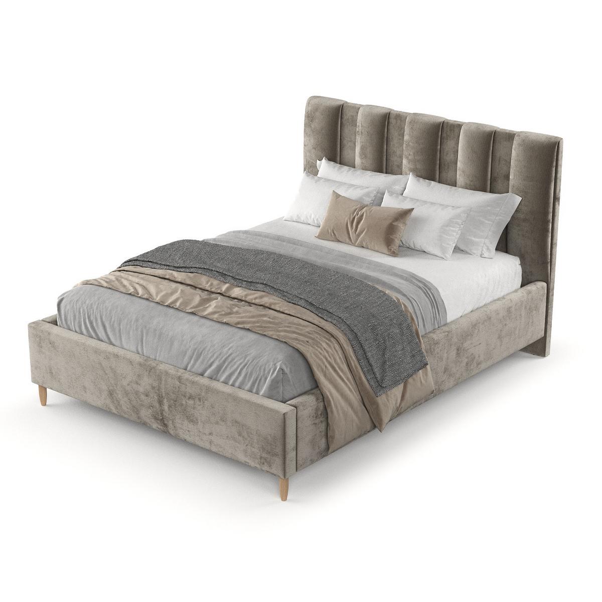 POLSTERBETT Loom 120/200 cm Beige im Lotta Stoff - Beige/Naturfarben, Holz/Holzwerkstoff (120/200cm) - AltaBeds