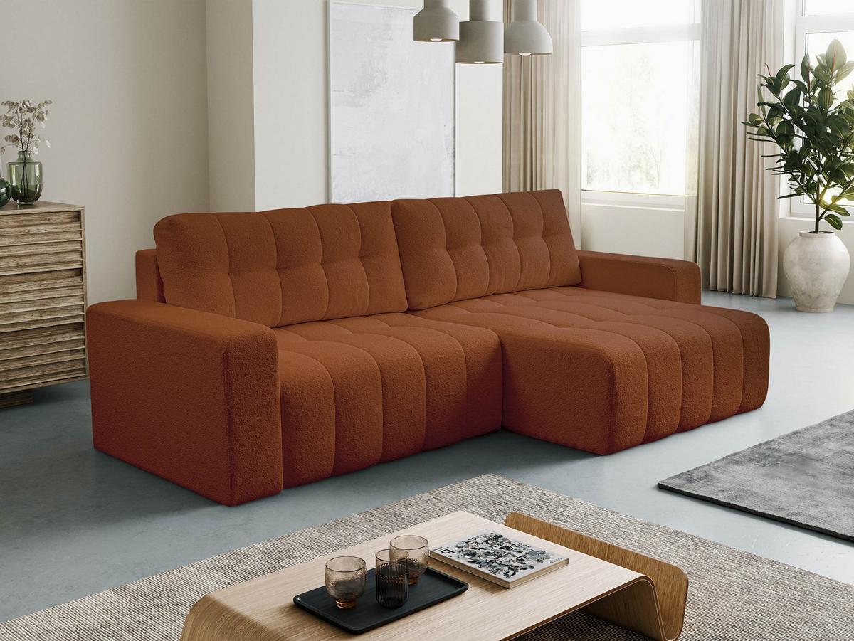 ECKSOFA Masone - Schwarz/Braun, Holz/Kunststoff (245/143cm) - MIRJAN24