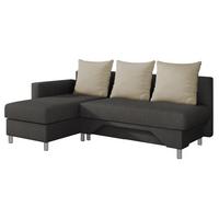 ECKSOFA Tom, Seite: Links - Dunkelbraun/Beige, Holz/Kunststoff (215/133cm) - MIRJAN24