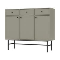 KOMMODE TORINO 125/108/41 cm mit 3 Schubladen 3 Türen Hellgrün - Hellgrün, Holzwerkstoff (125/108/41cm) - MASSENO