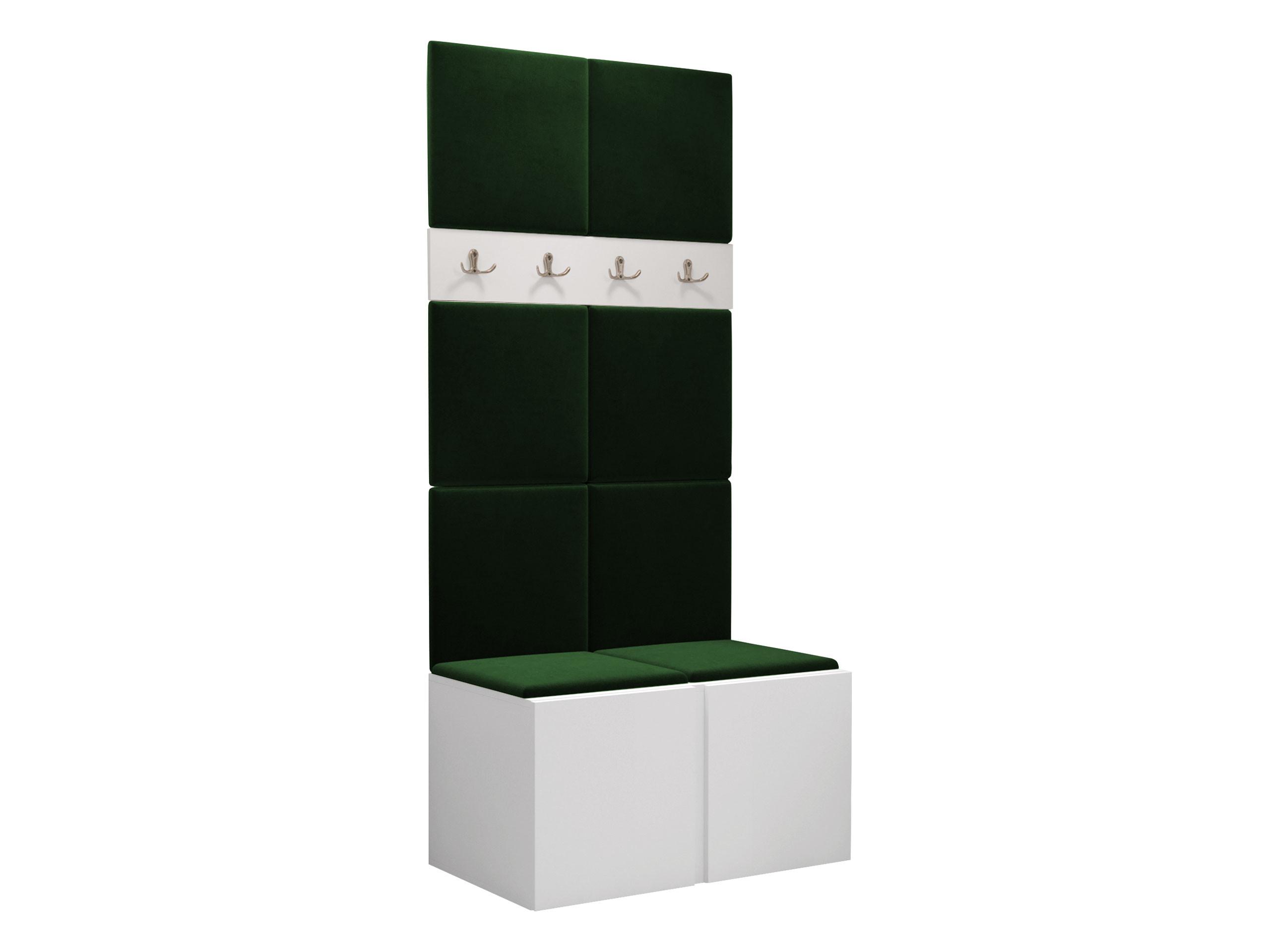 GARDEROBEN-SET Orion IV - Weiß/Grün, Holzwerkstoff/Kunststoff (84/186/46cm) - MIRJAN24