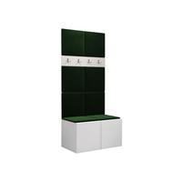 GARDEROBEN-SET Orion IV - Weiß/Grün, Holzwerkstoff/Kunststoff (84/186/46cm) - MIRJAN24
