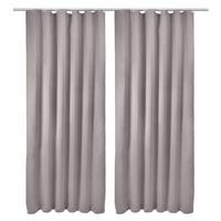 VORHANG Amelie BK mit Kräuselband 140x245cm Grau (2tlg) - Grau, Textil (140/245/1cm) - Beautissu 