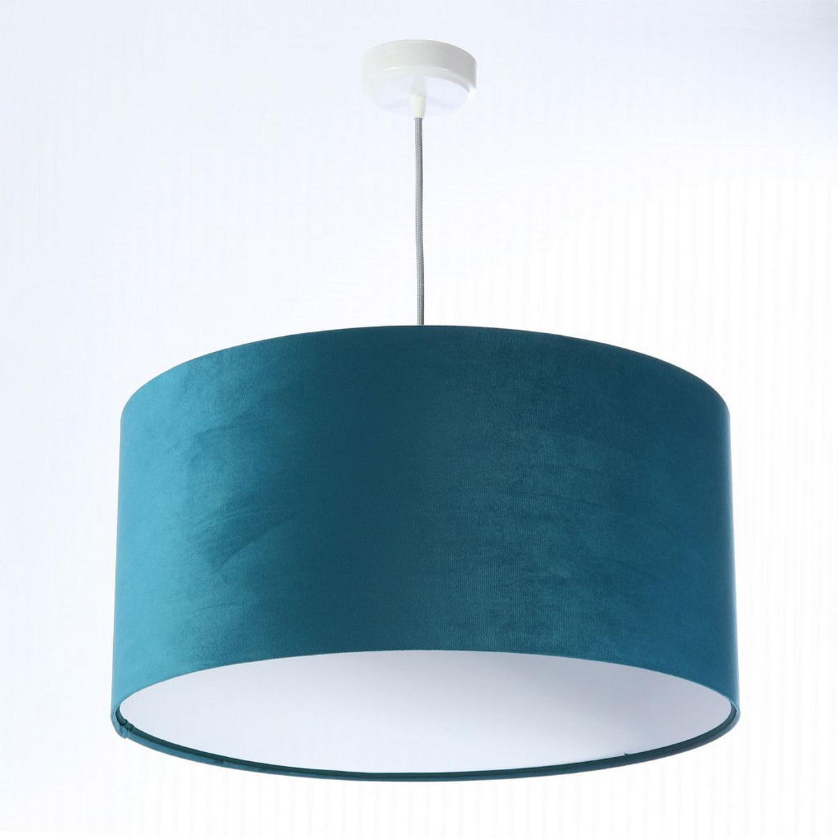 HÄNGELEUCHTE Türkis 60/30 cm - Türkis/Weiß, Kunststoff (60/1.1/30cm) - ONZENO