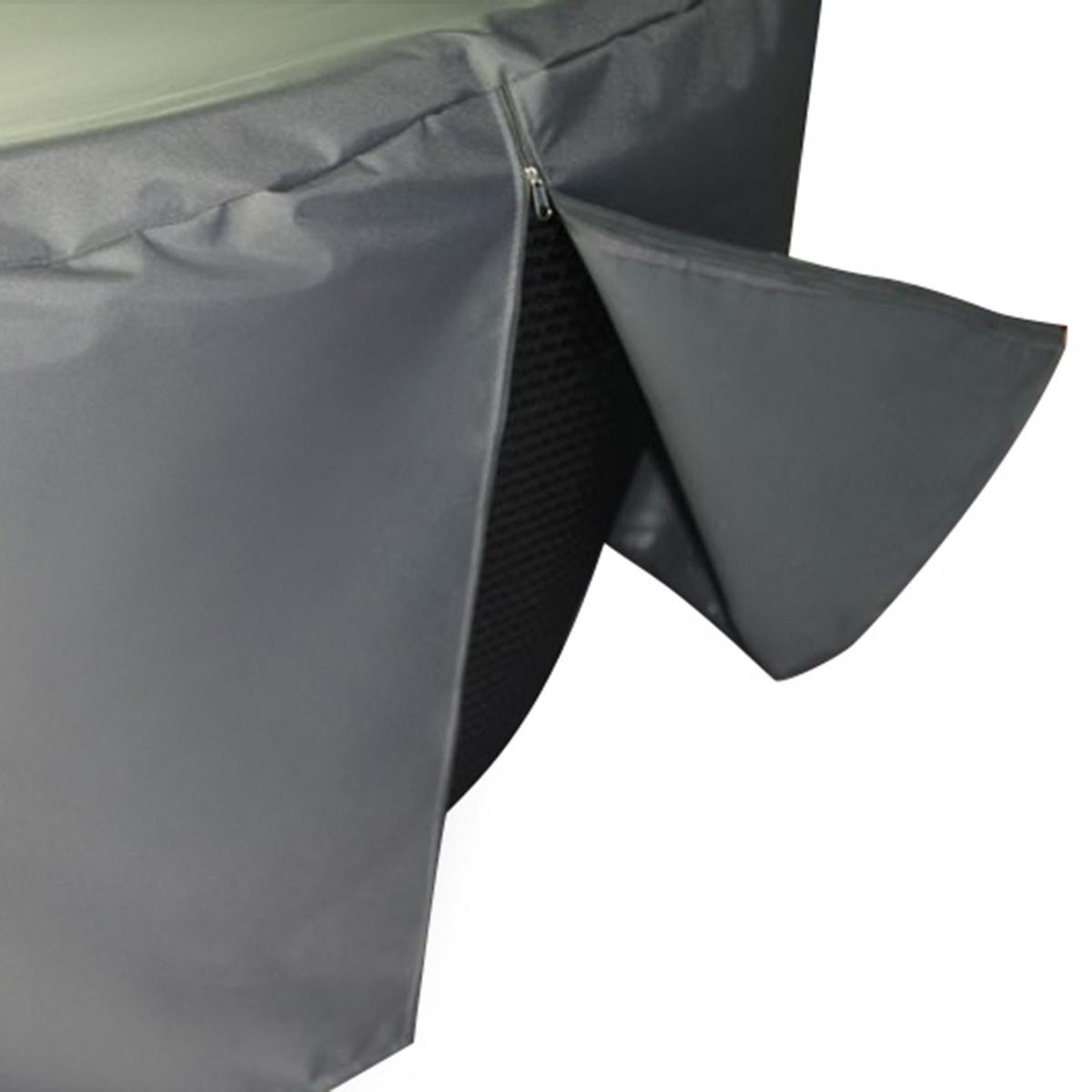 REGENSCHUTZ für Sonneninsel 140/135/80 cm Regenschutz Chuva - Grau, Kunststoff (140/80/135cm) - Beliani