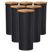 VORRATSDOSEN Jasper schwarz-braun 1,6 l 6er Set - Schwarz/Braun, Keramik (11/27/11cm) - Ritzenhoff Breker