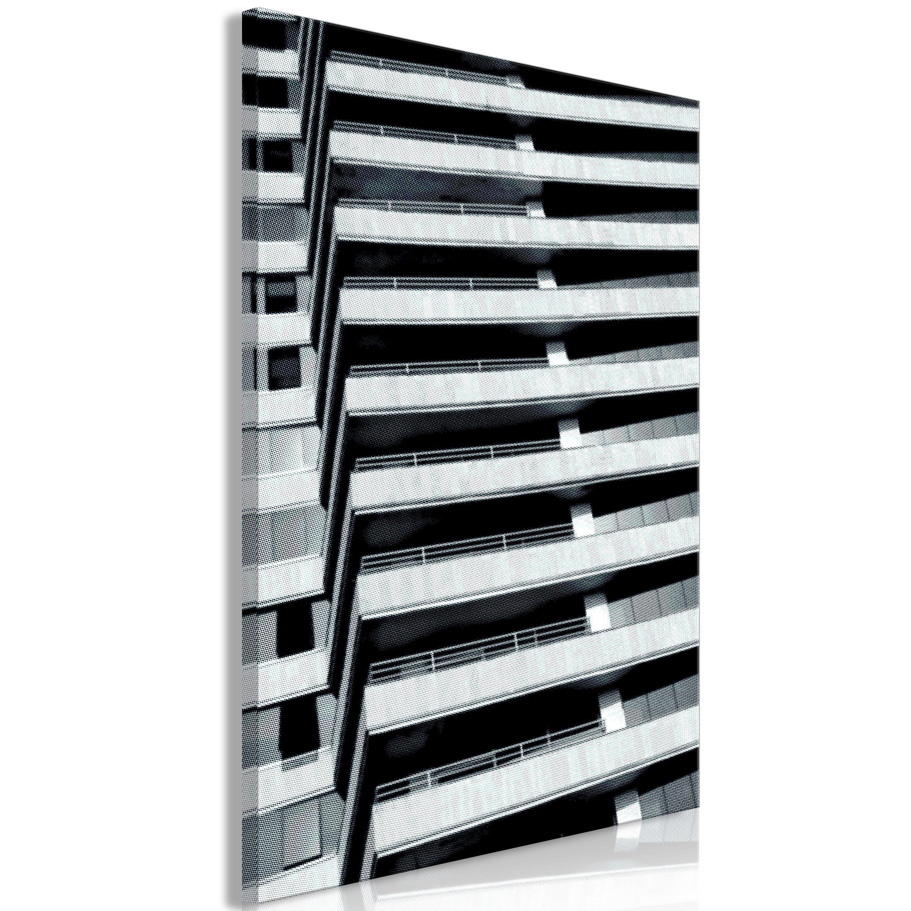 KUNSTDRUCK Schwarz-Weiß 60/90 cm - Schwarz, Textil (60/90cm) - KUNSTLOFT