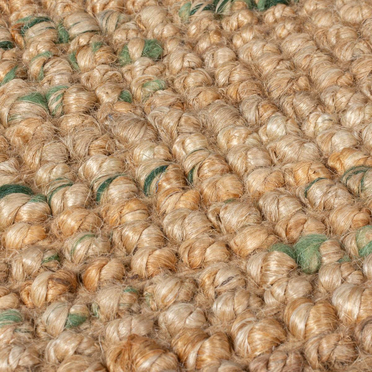 JUTETEPPICH handgewebt ERME, in Naturjute, Natur-Grün, 160 x 230 cm - Beige, Textil (230/160cm) - KADIMA DESIGN
