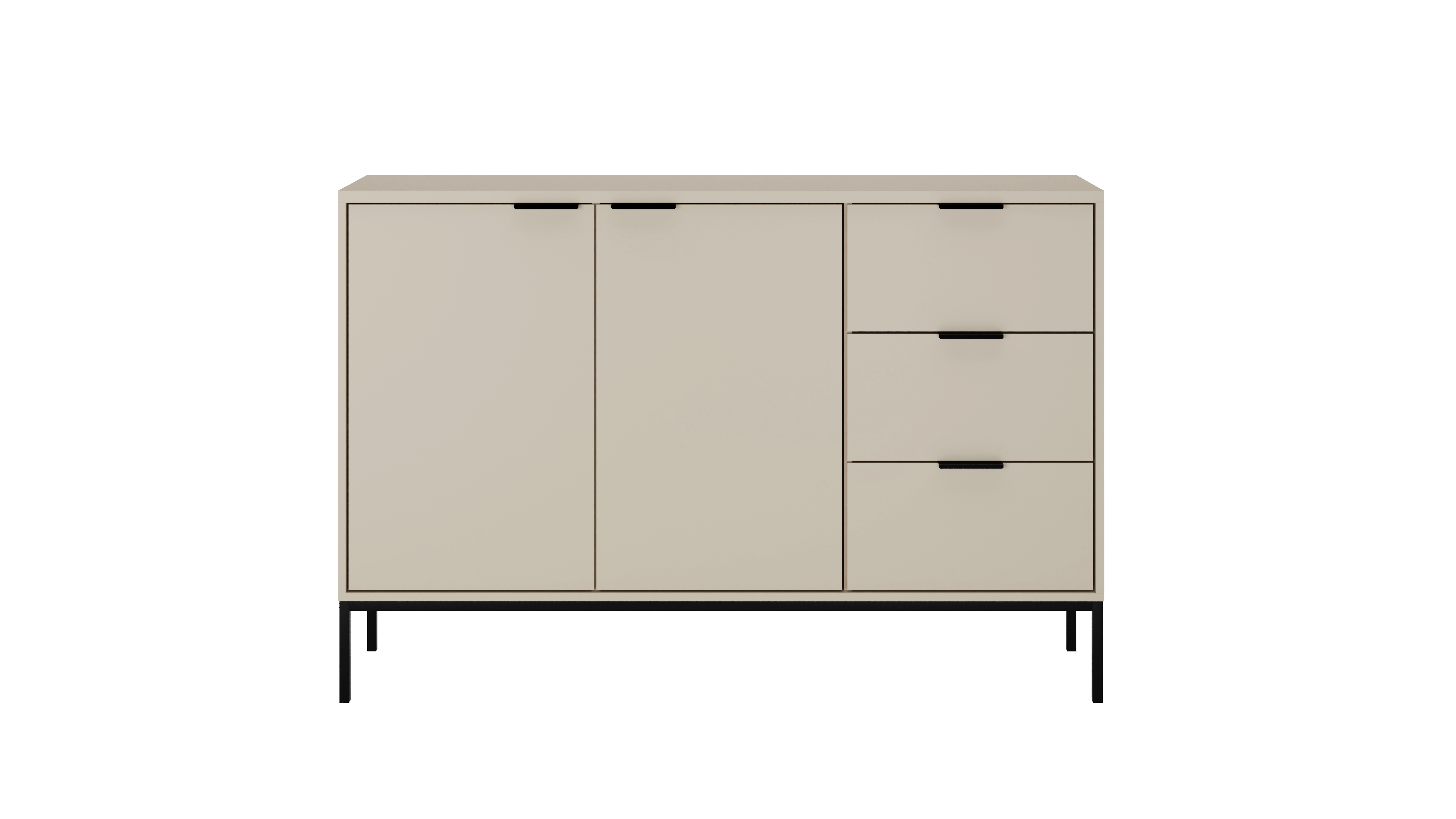 KOMMODE Austin 40/100,4/150 - Kaschmir/Schwarz, Holzwerkstoff (40/100/150cm) - RAUMHIRSCH FURNITURE