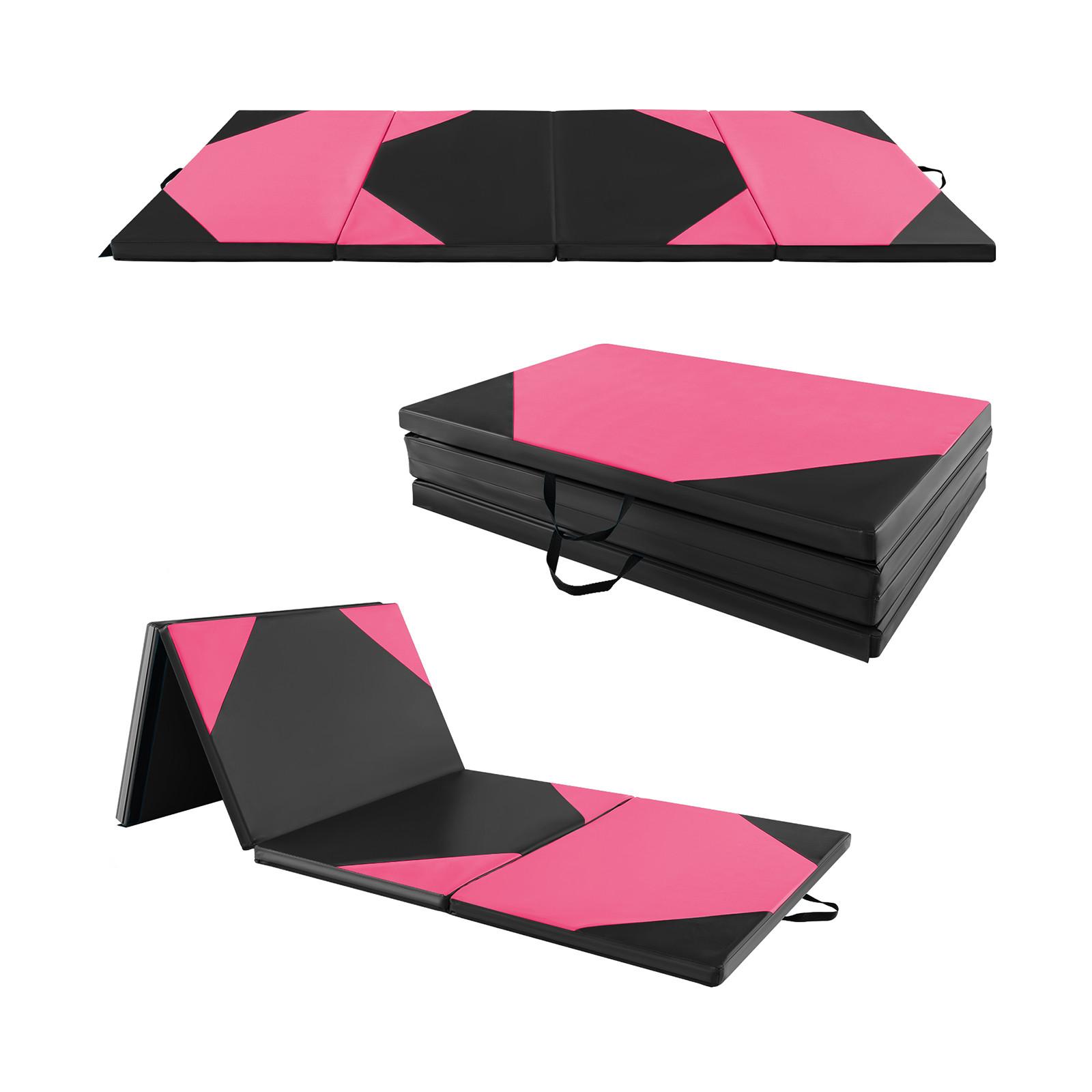 GYMNASTIKMATTE Rosenrot - Pink, Leder (300/117cm) - COSTWAY