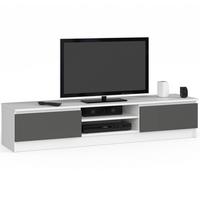 LOWBOARD Weiß, Graphit Grau 33/160/40 - Weiß, Holzwerkstoff (160/33/40cm) - RAUMHIRSCH FURNITURE