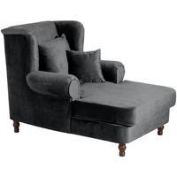 SESSEL XXL inkl. Kissen Karley Samtvelours graphit - Graphitfarben, Kunststoff (103/103/149cm) - 58aufmkessel