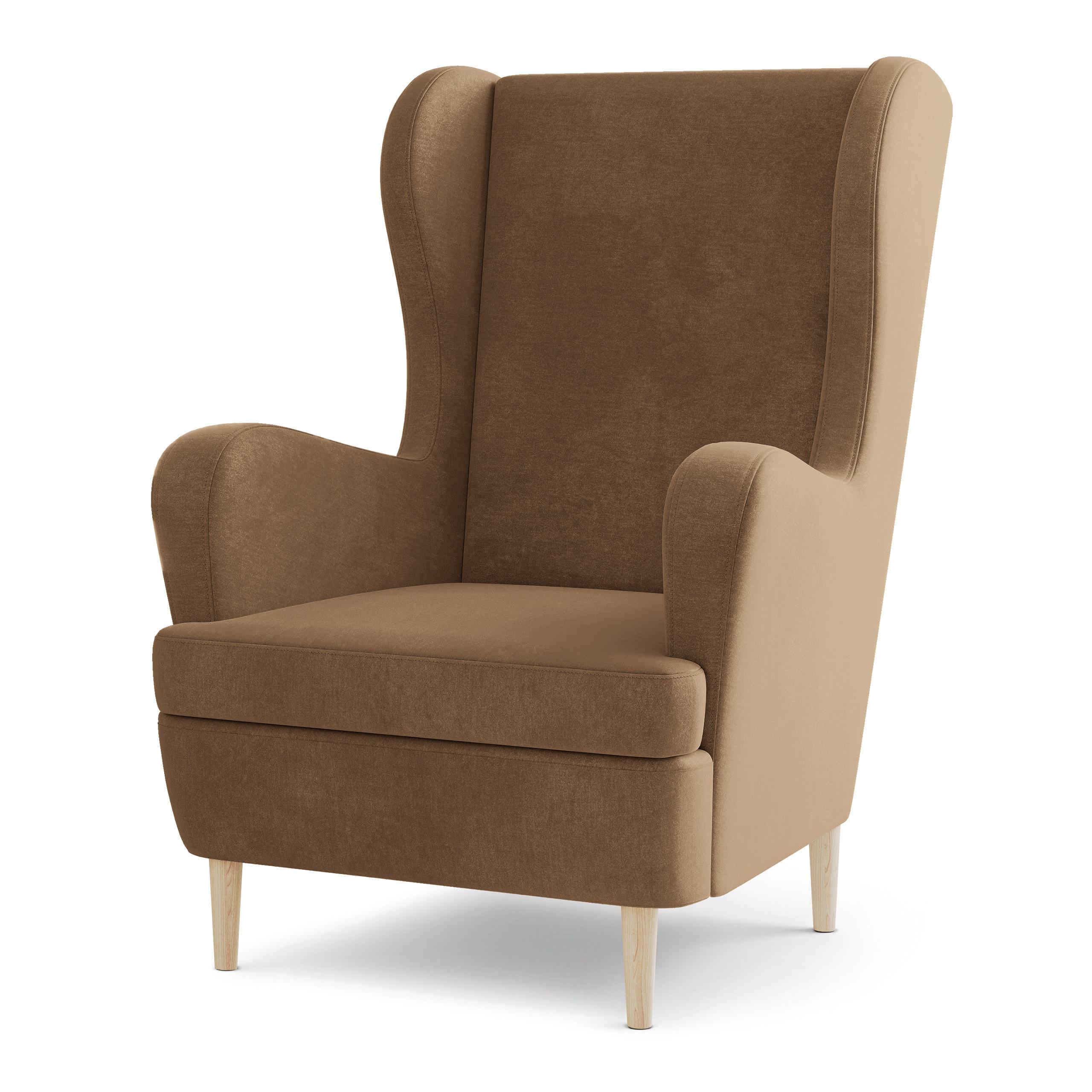 SESSEL VOGERA, Ohrensessel Polstersessel, Beige - Beige, Holz/Holzwerkstoff (78/103/85cm) - MASSENO