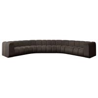 WOHNLANDSCHAFT modulares Sofa Lazro-U1 - 373x373x70 cm Braun - Braun, Holzwerkstoff/Textil (373/70/373cm) - ALTDECOR