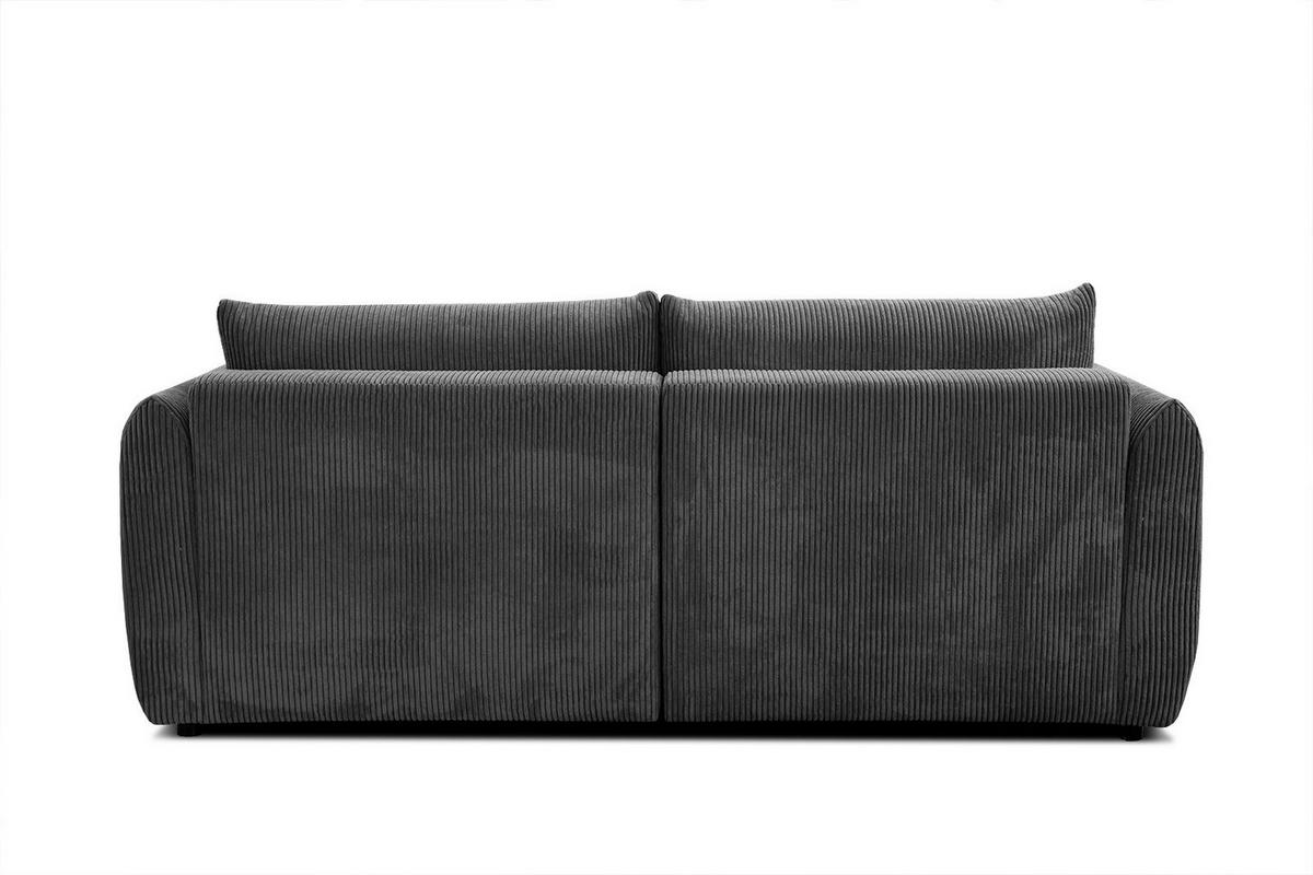 ECKSOFA TAUER 3-Sitzer, dunkelgrau - Dunkelgrau/Schwarz, Holzwerkstoff/Kunststoff (173/206cm) - Wozimo