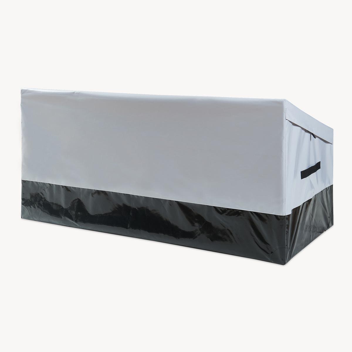 AUFBEWAHRUNGSBOX Alanno - Schwarz/Grau, Textil/Metall (155/75/64cm) - casa.pro