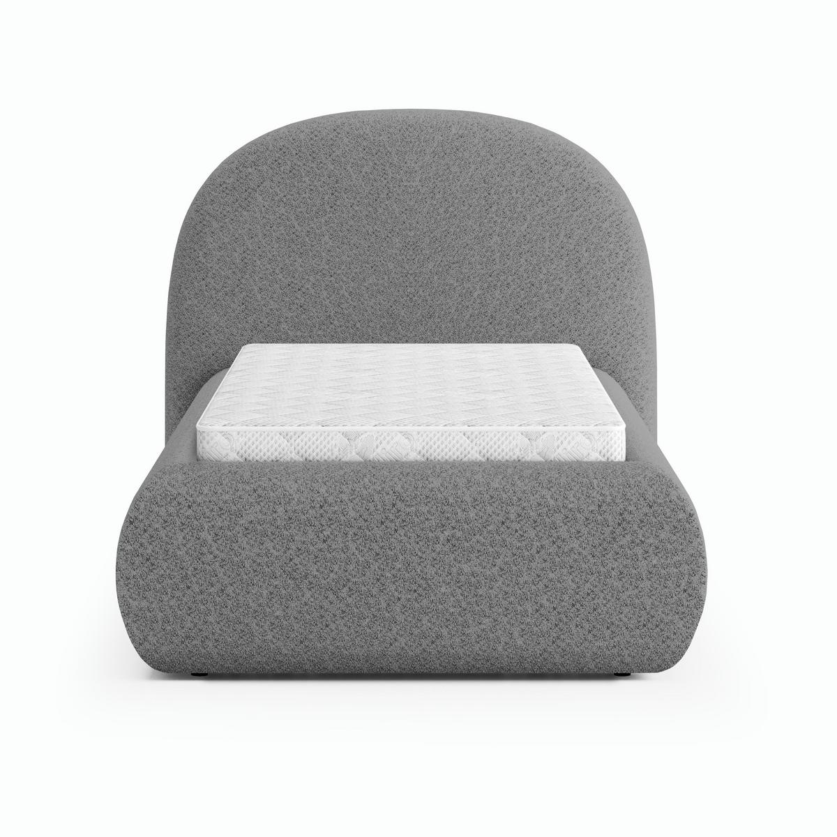 POLSTERBETT Motti 90x200, Einzelbett mit Bettkasten und Schaumstoffmatratze 10 cm, Dunkelgrau - Dunkelgrau, Holzwerkstoff (90/200cm) - Beautysofa