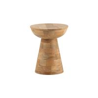 BEISTELLTISCH JELSA, Mango Massivholz, Ø 37 x 45 cm - Hellbraun/Braun, Holz (37/37/45cm) - KADIMA DESIGN