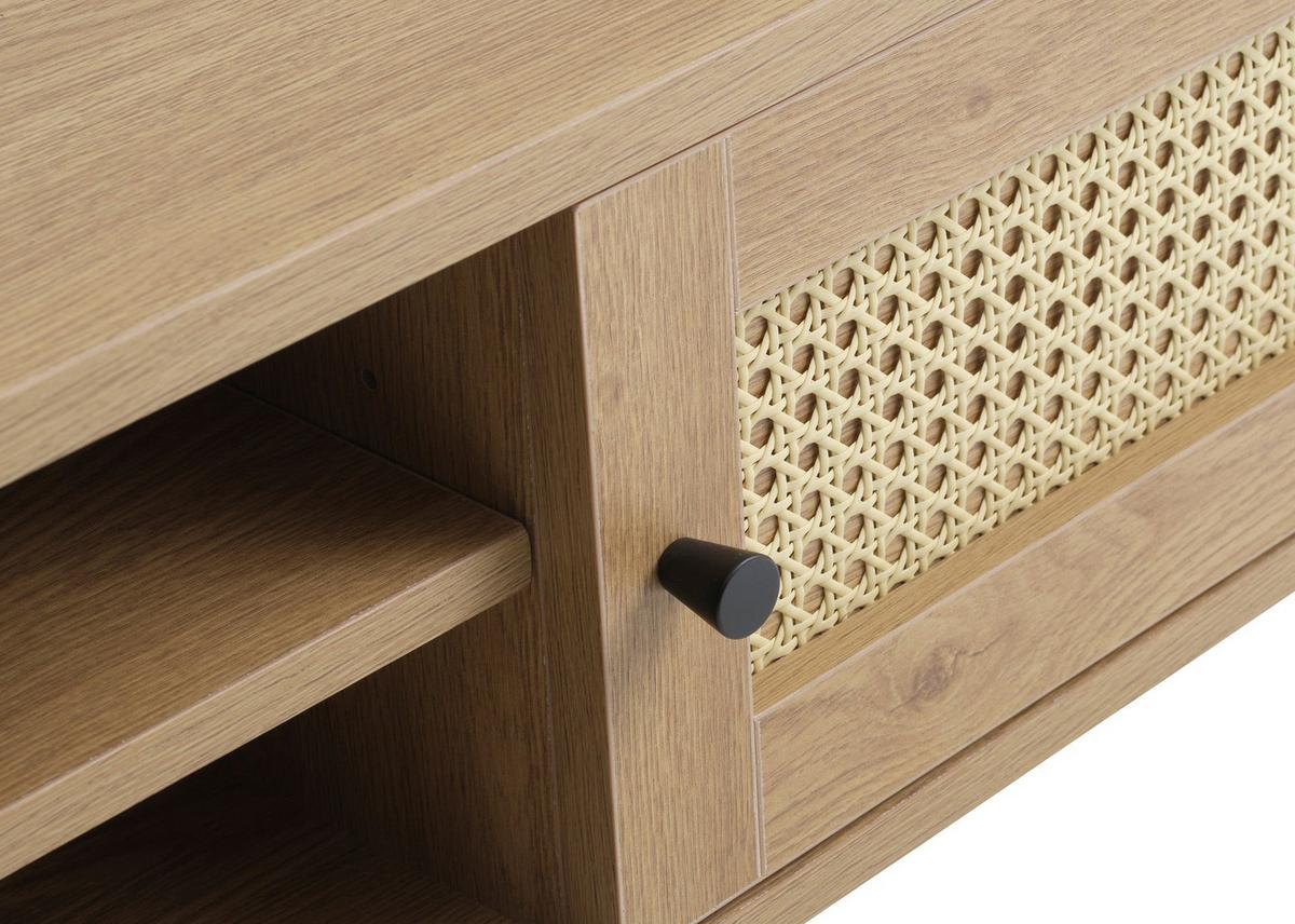 TV-LOWBOARD Mogest 120 cm - Beige/Schwarz, Holzwerkstoff/Kunststoff (120/43/40cm) - Selsey