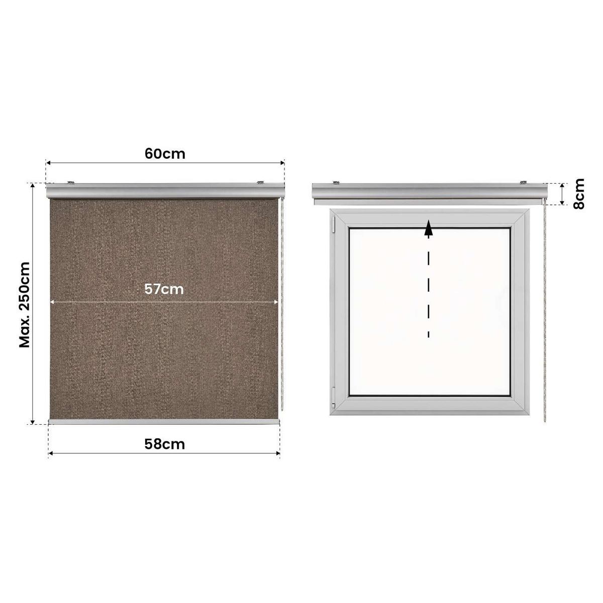 VERDUNKELUNGSROLLO Braun 60x250 cm - Braun, Kunststoff (60/250cm) - STORESDECO